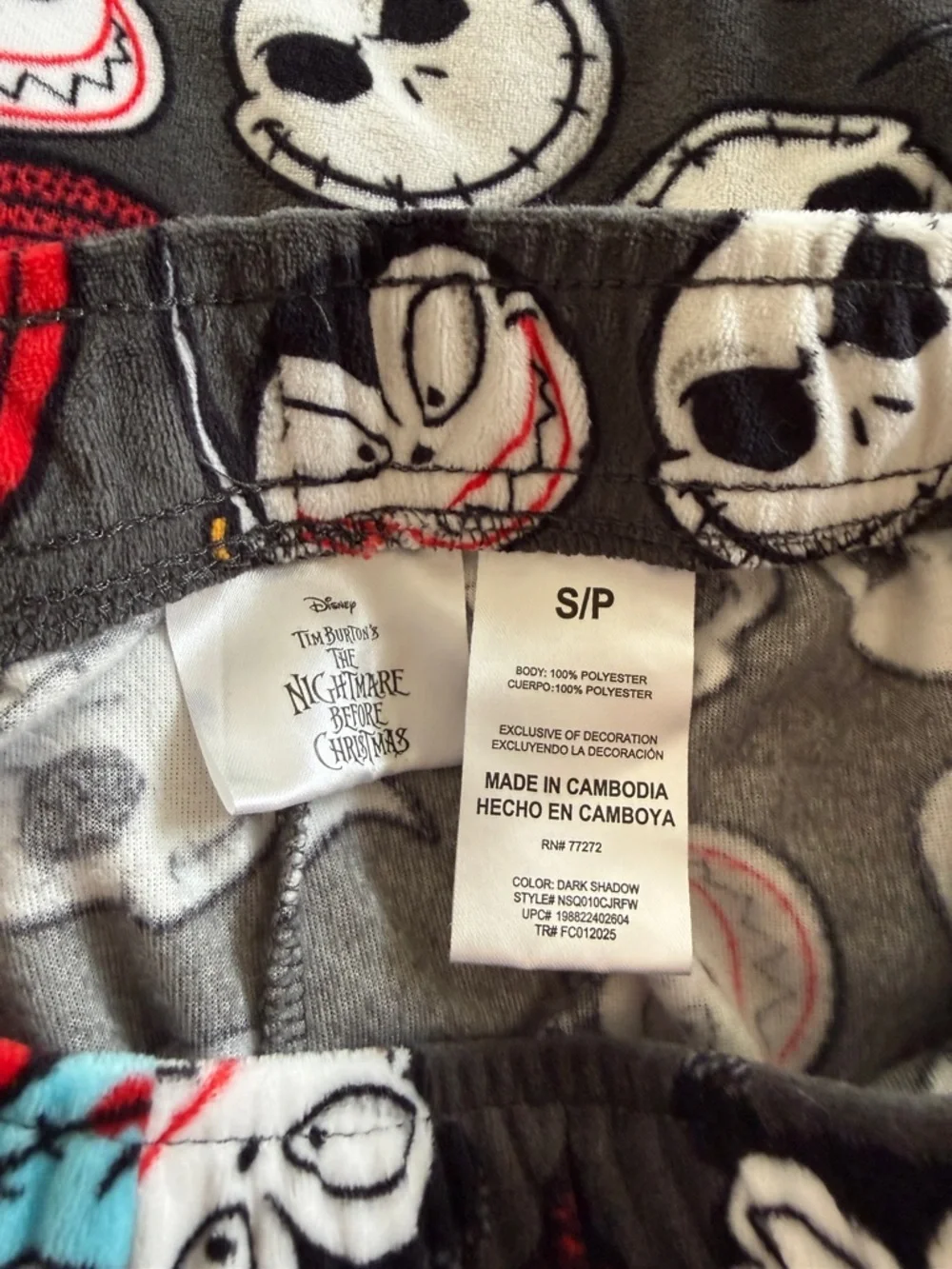 Black Jack Skellington & Sally Pajama Pants Women’s Small - Picture 5 of 6